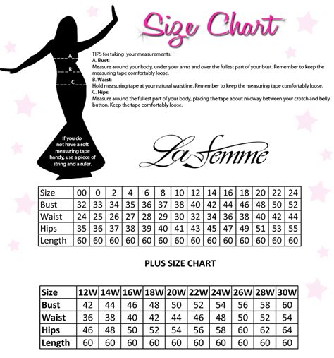 la femme ball gowns|la femme size chart.